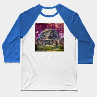 A Cosmic Collage of Stars and Skyscrapers Baseball T-Shirt